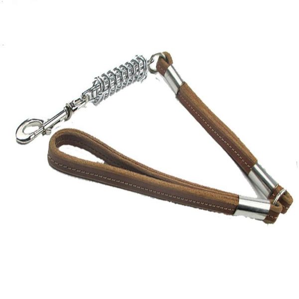 dog collars & leashes real leather large leash explosion-proof spring buffer pet walking training lead short big double knot 
dog collars & leashes real leather large leash explosion-proof spring buffer pet walking training lead short big double knot
