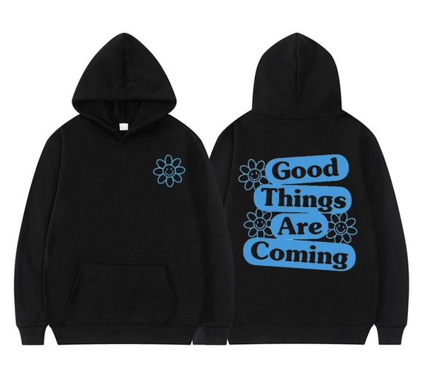 men's hoodies & sweatshirts good things are coming letter print hoodie sun flower pattern men women hip hop streetwear high quality, Black
men's hoodies & sweatshirts good things are coming letter print hoodie sun flower pattern men women hip hop streetwear high quality, Black