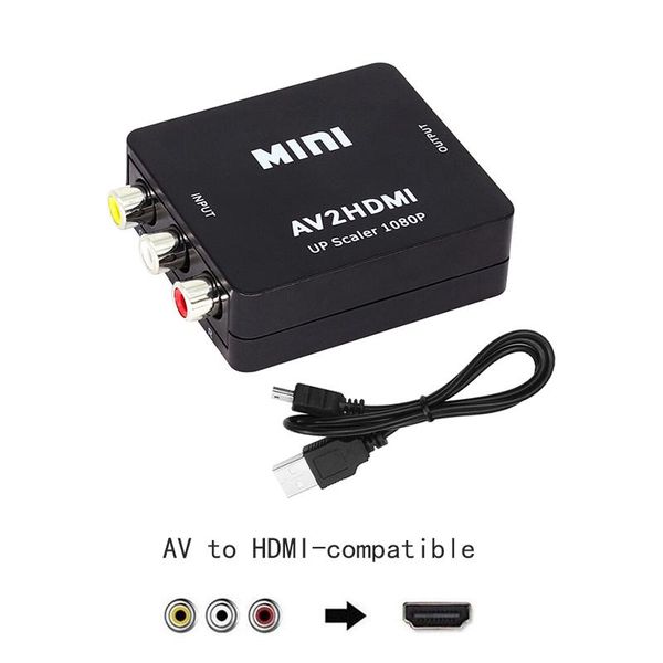 av/rca cvbs to -compatible adapter 1080p video converter mini av2 box for hdtv projector set dvd audio cables & connectors
av/rca cvbs to -compatible adapter 1080p video converter mini av2 box for hdtv projector set dvd audio cables & connectors