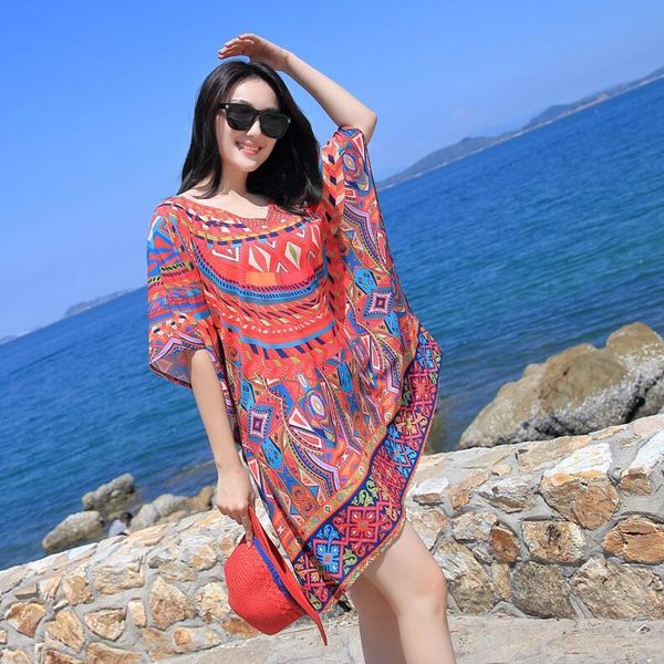 dresses new women's large print chiffon dress bohemian beach skirt, Black;gray
dresses new women's large print chiffon dress bohemian beach skirt, Black;gray