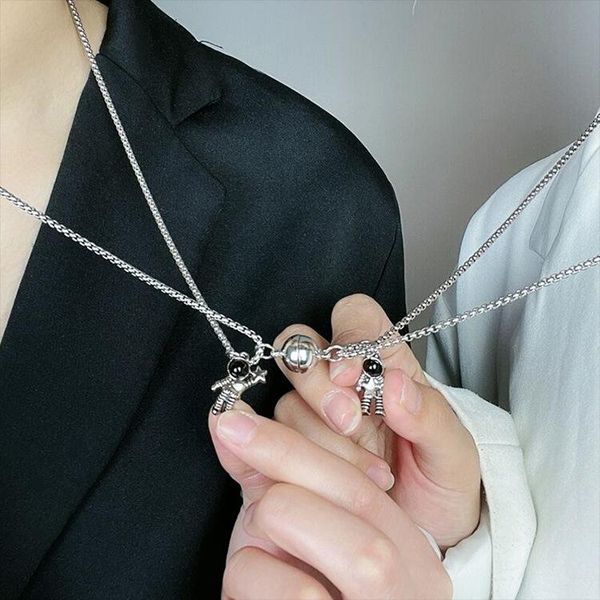 pendant necklaces 1 pair magnetic attraction necklace punk hip hop couples matching girlfriend clavicle chain women paired girl gift, Silver
pendant necklaces 1 pair magnetic attraction necklace punk hip hop couples matching girlfriend clavicle chain women paired girl gift, Silver
