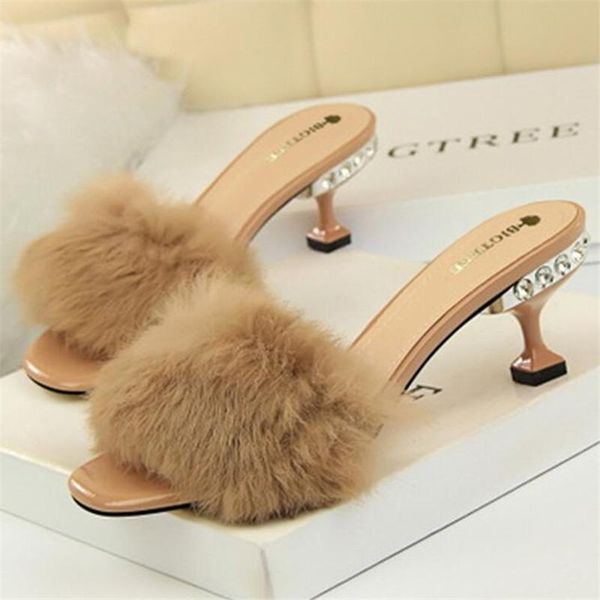 slippers 2021 summer shoes woman hairy feather rhinestone strange style high heels fur peep toe mules lady pumps slides, Black
slippers 2021 summer shoes woman hairy feather rhinestone strange style high heels fur peep toe mules lady pumps slides, Black
