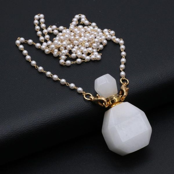 chains 80cm natural essential oil diffuser perfume bottle plus two glass pearl chain white jades necklace pendant accessories 20x38mm, Silver
chains 80cm natural essential oil diffuser perfume bottle plus two glass pearl chain white jades necklace pendant accessories 20x38mm, Silver