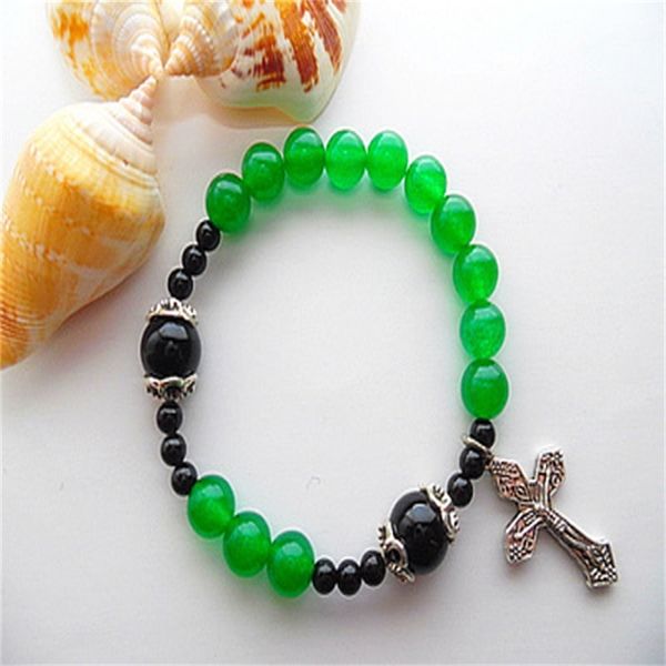 party favor chrome/hearts bracelet catholic jewelry tibetan silver cross pendant natural green chalcedony black agate wo
party favor chrome/hearts bracelet catholic jewelry tibetan silver cross pendant natural green chalcedony black agate wo