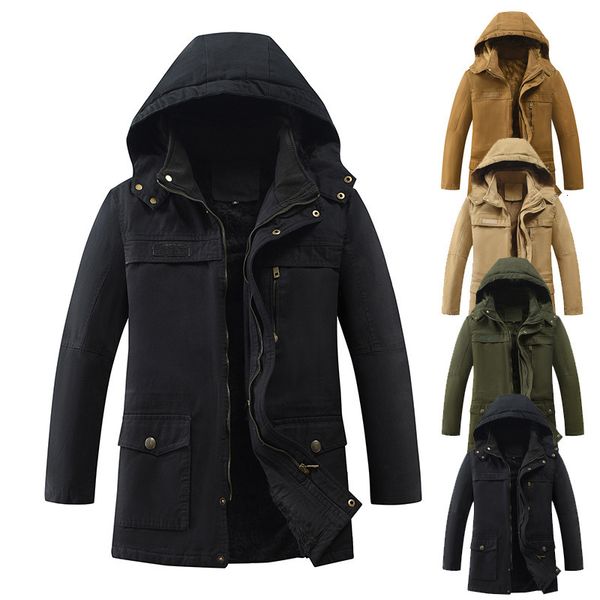 Men's Down & Parkas Designer Mens Hooded Coats Classic Cotton Padded Overcoats Simple Fashion Solid Warm Winter Jackets Plus Size Vesti, Black
Men's Down & Parkas Designer Mens Hooded Coats Classic Cotton Padded Overcoats Simple Fashion Solid Warm Winter Jackets Plus Size Vesti, Black
