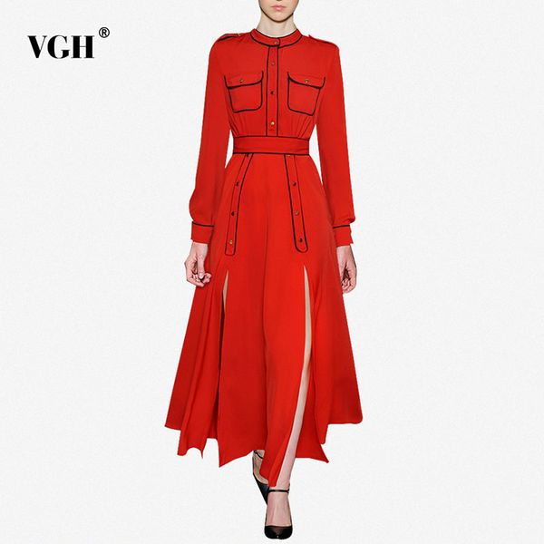 vgh black elegant shirt dress for women long sleeve high waist lace up side split long dresses female autumn fashion tide 210421, Black;gray
vgh black elegant shirt dress for women long sleeve high waist lace up side split long dresses female autumn fashion tide 210421, Black;gray