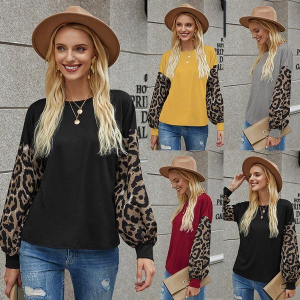 european and american women's cross-border , leopard print lantern sleeve round neck t-shirt graphic t shirts, White
european and american women's cross-border , leopard print lantern sleeve round neck t-shirt graphic t shirts, White