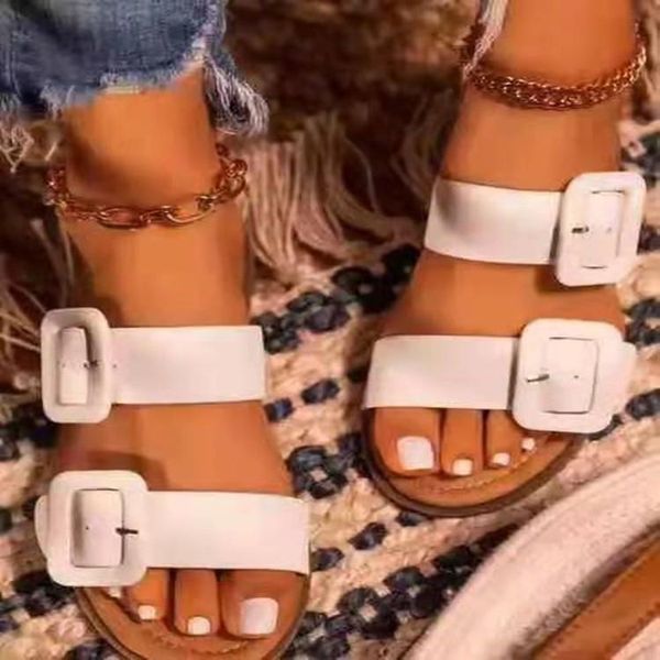 slippers summer women fashion upper buckle decoration flat heel peep toe elegant beach outdoor slides, Black
slippers summer women fashion upper buckle decoration flat heel peep toe elegant beach outdoor slides, Black