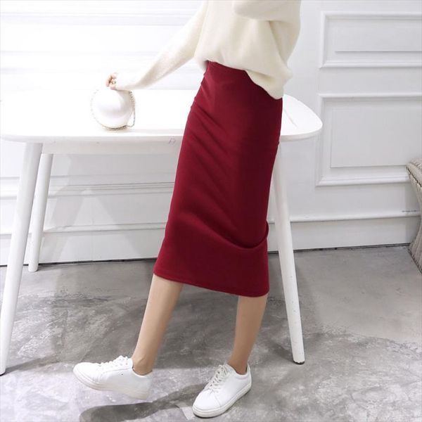 knit autumn spring bodycon elastic womens skirt split medium long calfskin slim pencil, Black
knit autumn spring bodycon elastic womens skirt split medium long calfskin slim pencil, Black
