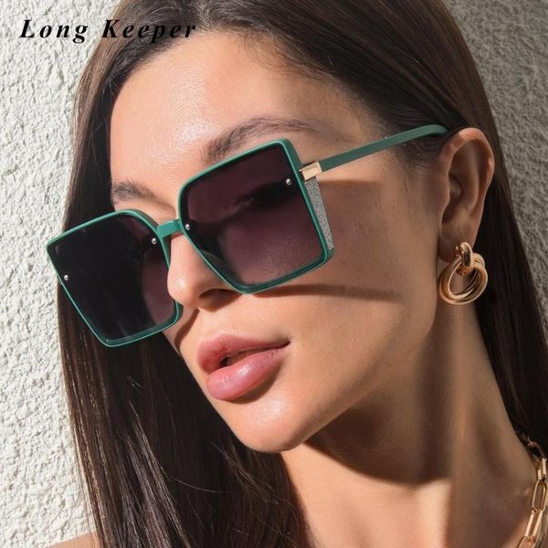 sunglasses women's square shades uv400 vintage oversized sun glasses retro big frame black green female trend gafas, White;black
sunglasses women's square shades uv400 vintage oversized sun glasses retro big frame black green female trend gafas, White;black