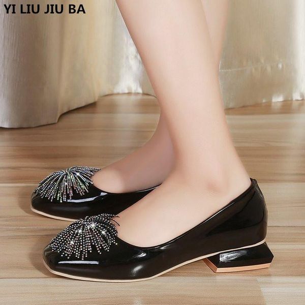 dress shoes autumn women mid heels platform classics square toe shallow pumps party woman zapatos de mujer, Black
dress shoes autumn women mid heels platform classics square toe shallow pumps party woman zapatos de mujer, Black