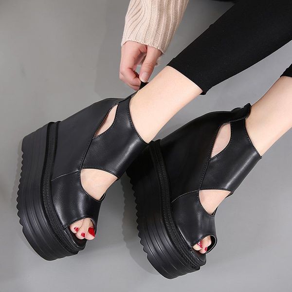 summer sandals high-heeled muffin bottom shoes british wind waterproof spring and autumn dress, Black
summer sandals high-heeled muffin bottom shoes british wind waterproof spring and autumn dress, Black