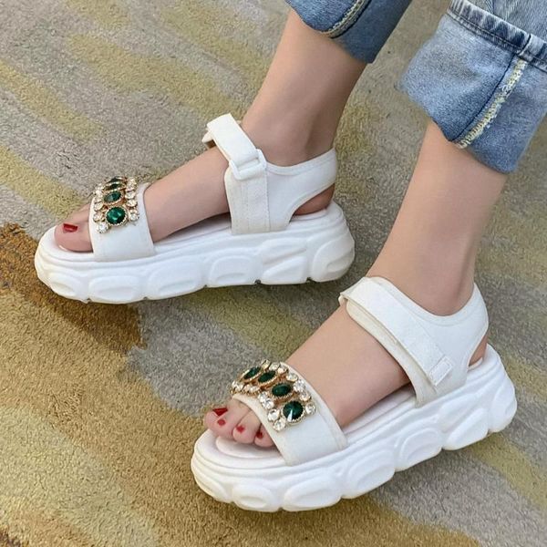 dress shoes summer women platform sandals fashion luxury rhinestone white thick sole casual beach shoe female large size 46, Black
dress shoes summer women platform sandals fashion luxury rhinestone white thick sole casual beach shoe female large size 46, Black