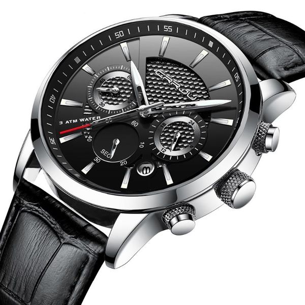 wristwatches crrju fashion men watches analog quartz 30m waterproof chronograph sport date leather band montre homme, Slivery;brown
wristwatches crrju fashion men watches analog quartz 30m waterproof chronograph sport date leather band montre homme, Slivery;brown