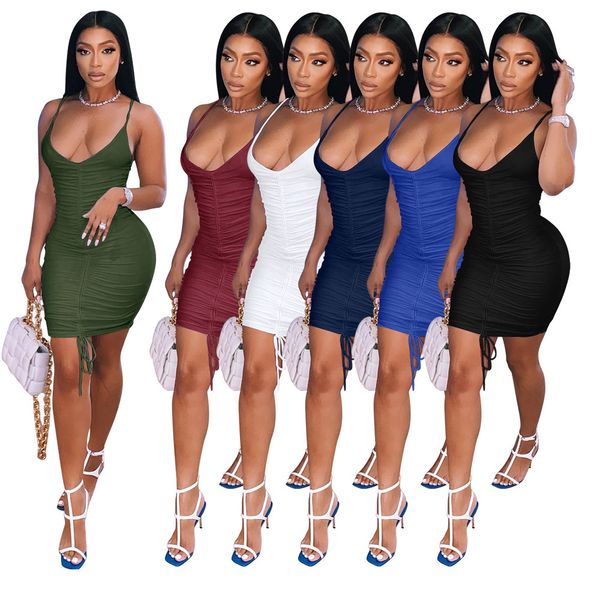 buttock women's suspender drawstring dress summer skirt sexy, White;black 
buttock women's suspender drawstring dress summer skirt sexy, White;black