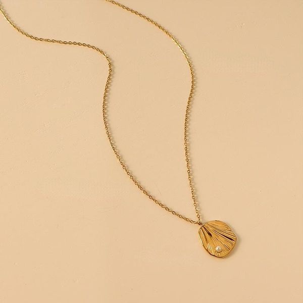 pendant necklaces minar simple 2 styles shell shape titanium steel necklace for women gold silver color thin chain accessories
pendant necklaces minar simple 2 styles shell shape titanium steel necklace for women gold silver color thin chain accessories