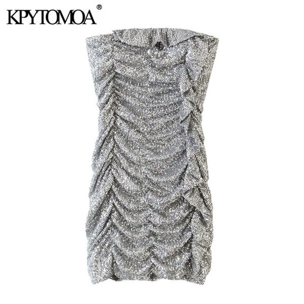 women fashion sequined ruffled pleated mini dress exposed shoulders back zipper female dresses mujer 210420, White
women fashion sequined ruffled pleated mini dress exposed shoulders back zipper female dresses mujer 210420, White