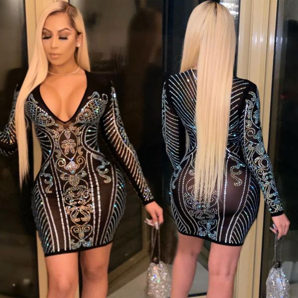 casual dresses zaggin 2021 autumn women solid diamonds sequined mini dress deep v-neck full sleeve nightclub see through, Black;gray
casual dresses zaggin 2021 autumn women solid diamonds sequined mini dress deep v-neck full sleeve nightclub see through, Black;gray