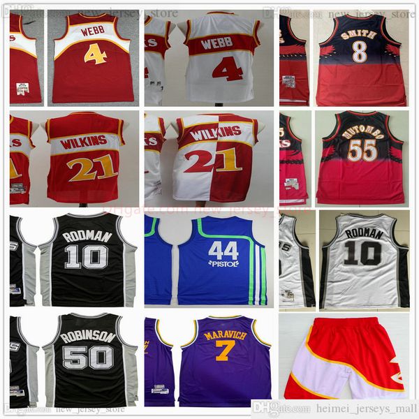 retro baskeball pistol pete 44 maravich jersey stitched dikembe 55 mutombo spud steve webb smith 10 dennis 50 david rodman robinson jerseys, Black;red
retro baskeball pistol pete 44 maravich jersey stitched dikembe 55 mutombo spud steve webb smith 10 dennis 50 david rodman robinson jerseys, Black;red