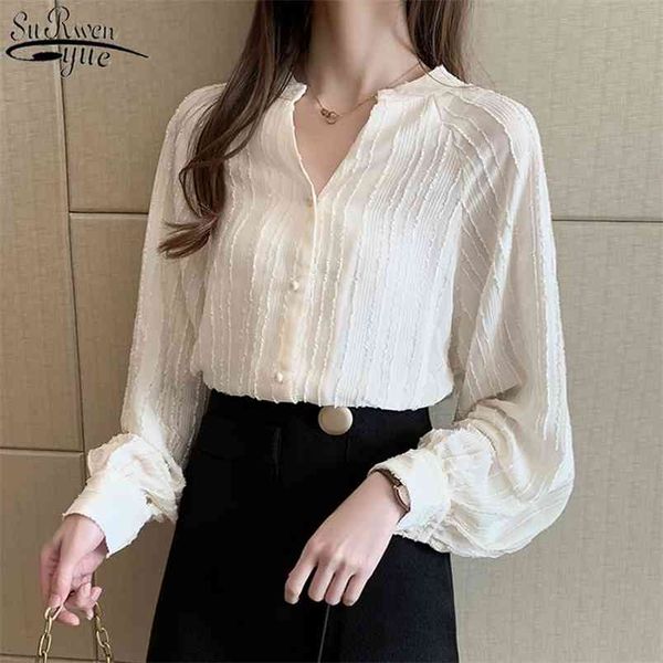 spring women's shirts long sleeve autumn korean style all-match v-neck jacquard lantern blouse woman 210421, White
spring women's shirts long sleeve autumn korean style all-match v-neck jacquard lantern blouse woman 210421, White