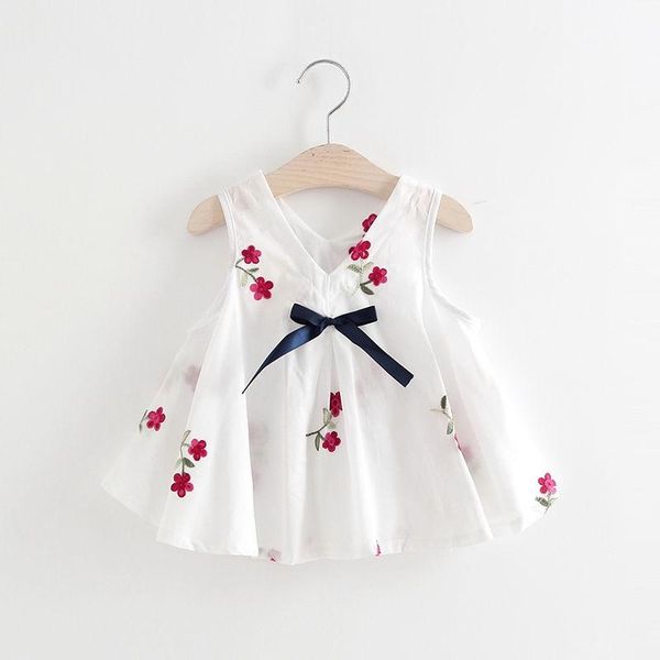 girl's dresses cotton toddler baby girl dress summer flower print bow cute princess party birthday casual vest kids children clothes, Red;yellow
girl's dresses cotton toddler baby girl dress summer flower print bow cute princess party birthday casual vest kids children clothes, Red;yellow