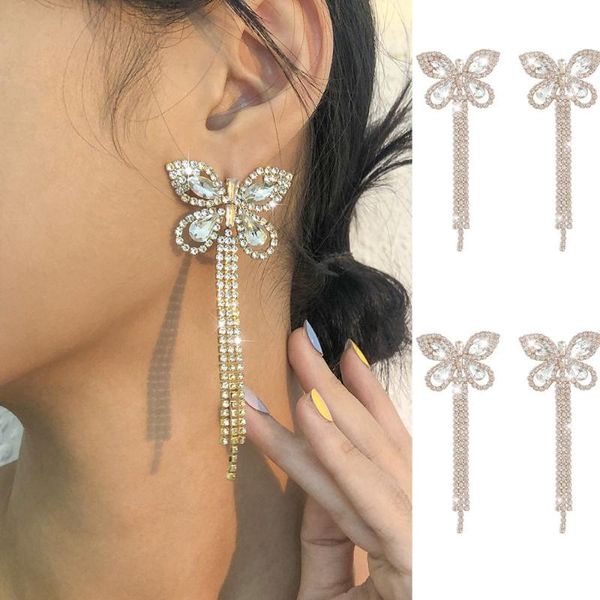 dangle & chandelier women's luxury elegance claw chains butterfly pendant tassel earrings female fashion sweet wedding gift jewelry e99, Silver
dangle & chandelier women's luxury elegance claw chains butterfly pendant tassel earrings female fashion sweet wedding gift jewelry e99, Silver