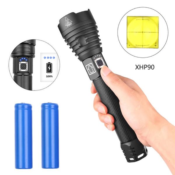 aluminum alloy xhp90 powerful led usb charging power ultra bright torch display 2500lm two battery bike lights
aluminum alloy xhp90 powerful led usb charging power ultra bright torch display 2500lm two battery bike lights