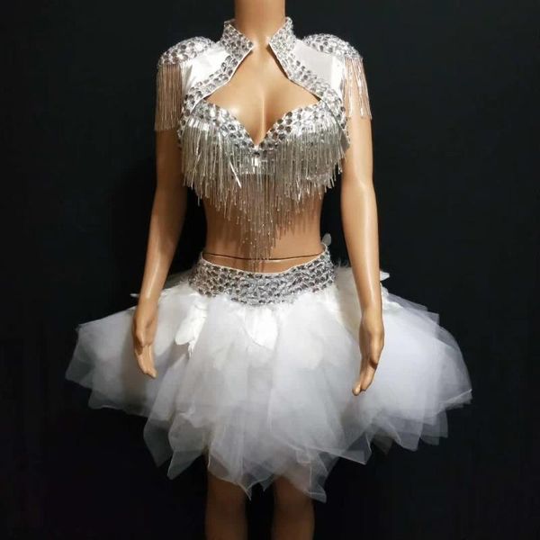 casual dresses women white rhinestone tassel net yarn hand made high quality crystal costume nightclub bar party singer dancer show dress, Black;gray
casual dresses women white rhinestone tassel net yarn hand made high quality crystal costume nightclub bar party singer dancer show dress, Black;gray