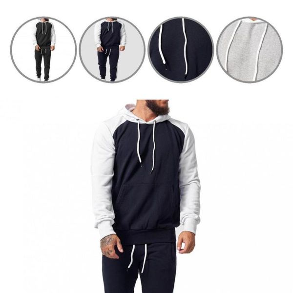 men's suits & blazers loose fabulous contrast color sweatshirt suit ankle banded pants for daily wear, White;black
men's suits & blazers loose fabulous contrast color sweatshirt suit ankle banded pants for daily wear, White;black
