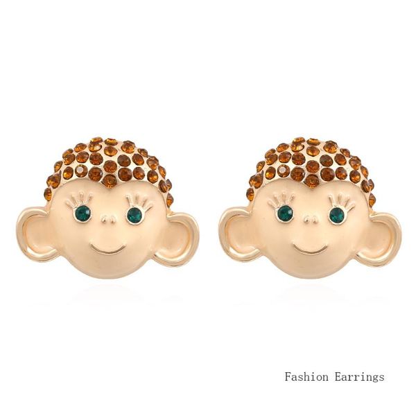 stud fashion women earrings 2021 trend cartoon cute animal monkey personality creativity for jewelry accessories, Golden;silver
stud fashion women earrings 2021 trend cartoon cute animal monkey personality creativity for jewelry accessories, Golden;silver