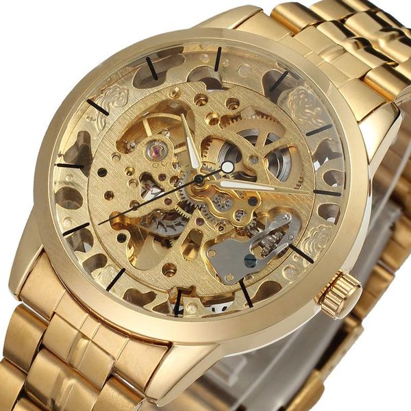 wristwatches luxury automatic mechanical silver gold watches men skeleton stainless steel self-wind wrist watch clock relogio masculino, Slivery;brown
wristwatches luxury automatic mechanical silver gold watches men skeleton stainless steel self-wind wrist watch clock relogio masculino, Slivery;brown