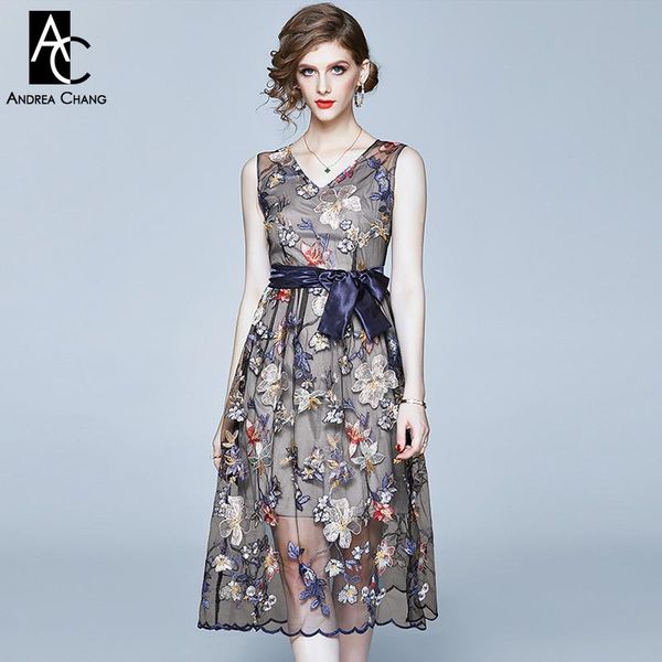 casual dresses s-xxl spring summer woman dress colorful flower pattern embroidery gauze with ribbon sash cute calf length gray blue, Black;gray
casual dresses s-xxl spring summer woman dress colorful flower pattern embroidery gauze with ribbon sash cute calf length gray blue, Black;gray