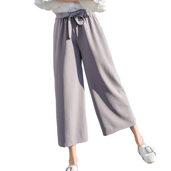 women's pants & capris zadorin 2021 women elastic high waist chiffon wide leg elegant bow tie loose casual lace up black khaki trousers, Black;white
women's pants & capris zadorin 2021 women elastic high waist chiffon wide leg elegant bow tie loose casual lace up black khaki trousers, Black;white