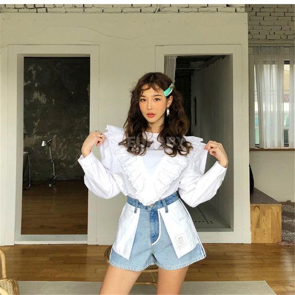women's jeans korean version 2021 summer white tie cloth light blue jean shorts female
women's jeans korean version 2021 summer white tie cloth light blue jean shorts female