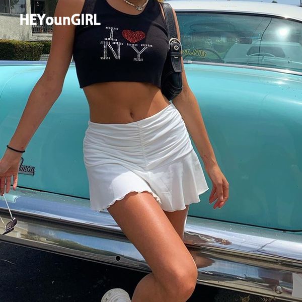 heyoungirl casual white high waisted pleated mini skirts women ruched preppy style y2k short skirt ladies summer streetwear 2021, Black
heyoungirl casual white high waisted pleated mini skirts women ruched preppy style y2k short skirt ladies summer streetwear 2021, Black