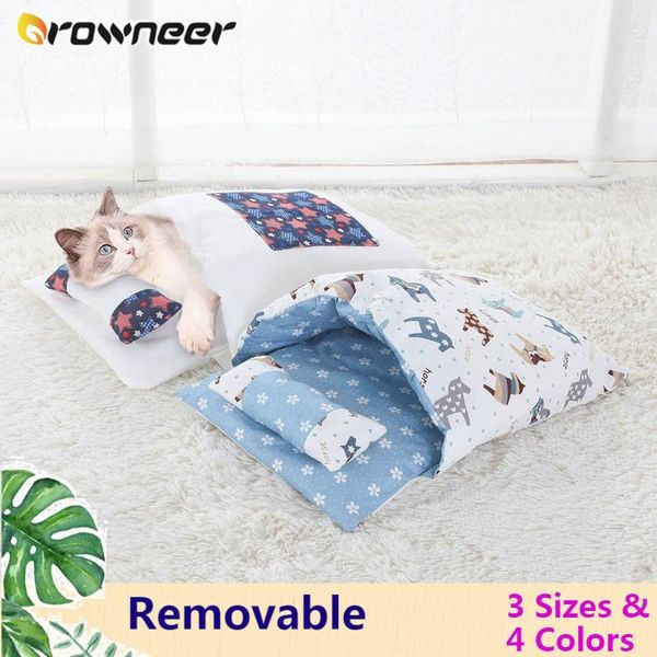 colors multisize semi-enclosed comfortable cat sleeping bag warm breathable removable pet house cutey cave mat with pillow beds & furniture
colors multisize semi-enclosed comfortable cat sleeping bag warm breathable removable pet house cutey cave mat with pillow beds & furniture