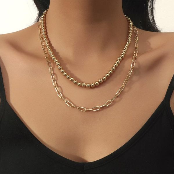 chokers ornapeadia hip-hop trend long copper bead thick chain double layer short choker necklace gold fashion clavicle wholesale, Golden;silver
chokers ornapeadia hip-hop trend long copper bead thick chain double layer short choker necklace gold fashion clavicle wholesale, Golden;silver