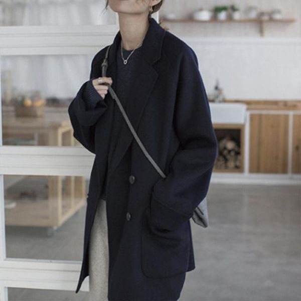women's wool & blends 2021 autumn women coat double sides cashmere womens coats ladies outwear fashion clothes abrigo mujer wpy977, Black
women's wool & blends 2021 autumn women coat double sides cashmere womens coats ladies outwear fashion clothes abrigo mujer wpy977, Black