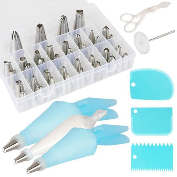 56pcs stainless steel cake icing piping nozzle tips scissors baking tools cream scraper bag decorating & pastry
56pcs stainless steel cake icing piping nozzle tips scissors baking tools cream scraper bag decorating & pastry