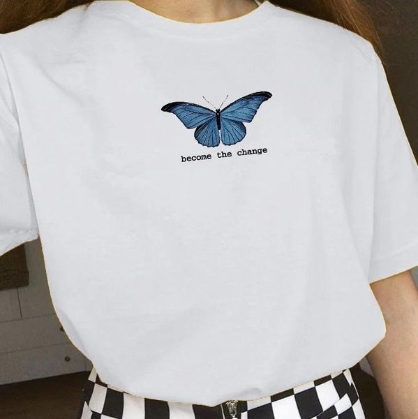 women's t-shirt oversized summer butterfly t shirt aesthetic fashio short women harajuku tees print, White
women's t-shirt oversized summer butterfly t shirt aesthetic fashio short women harajuku tees print, White