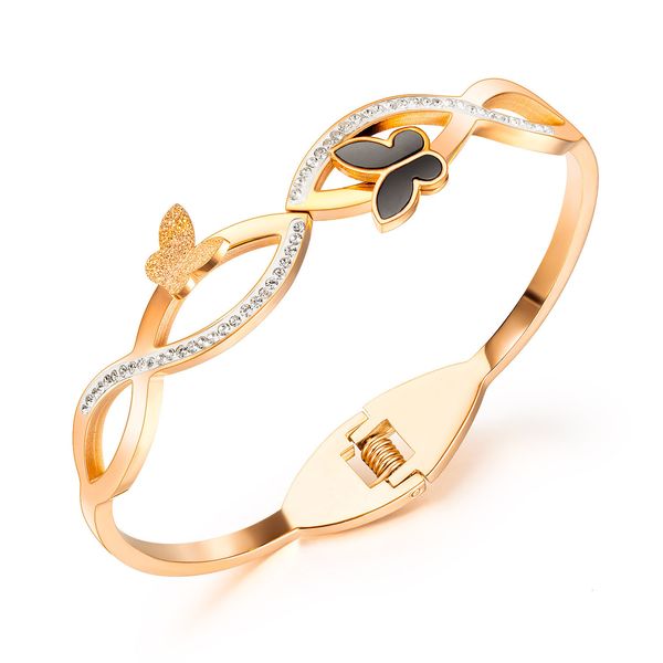 link charm net red tide butterfly titanium steel bracelet women's simple small fresh frosted hollow design cool wind jewelry, Golden;silver
link charm net red tide butterfly titanium steel bracelet women's simple small fresh frosted hollow design cool wind jewelry, Golden;silver
