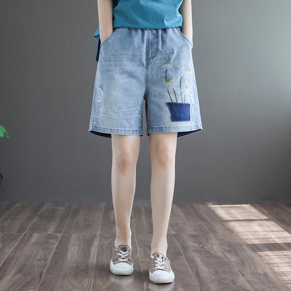 summer denim shorts women casual print ripped bleached emboridery washed loose female jeans women's, White;black
summer denim shorts women casual print ripped bleached emboridery washed loose female jeans women's, White;black