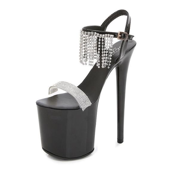 dress shoes rhinestone decoration wedding women high heels 20cm super heel transparent crystal pumps pvc sandals, Black
dress shoes rhinestone decoration wedding women high heels 20cm super heel transparent crystal pumps pvc sandals, Black