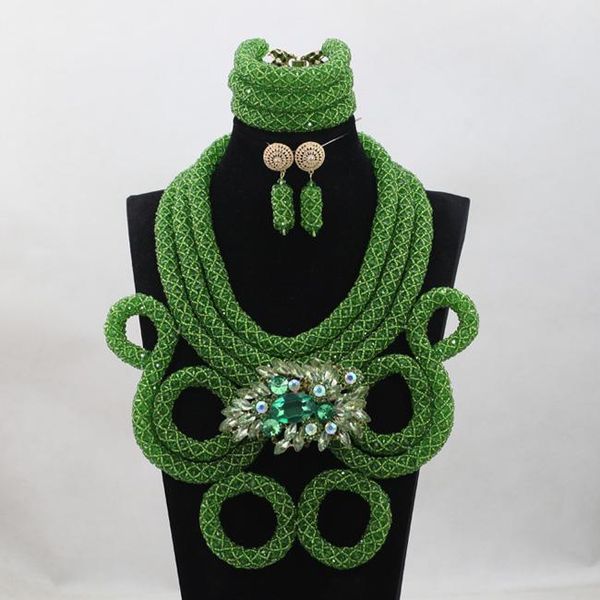 wedding jewelry sets est style nigerian green crystal handmade african bridal/women beads necklace set anj272, Slivery;golden
wedding jewelry sets est style nigerian green crystal handmade african bridal/women beads necklace set anj272, Slivery;golden