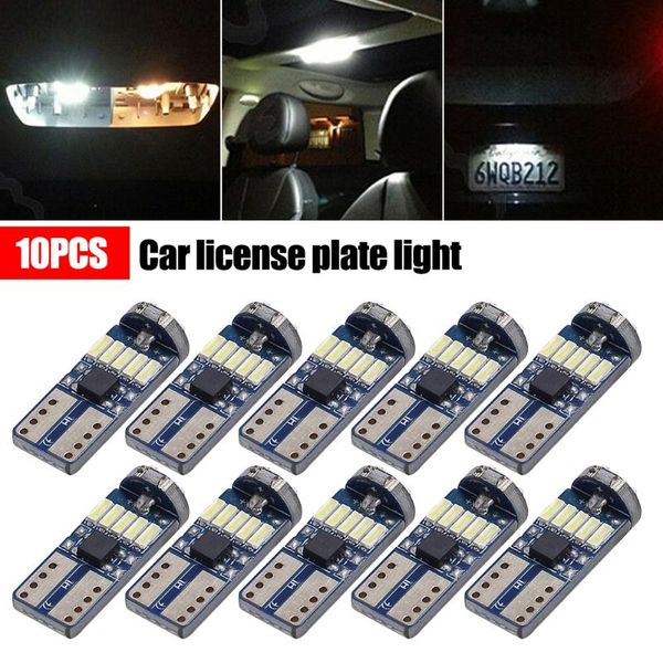 interior&external lights 10pcs t10 led bulb 12v 15-4014-smd 6000k white car interior map reading dome lamp license plate light driving side
interior&external lights 10pcs t10 led bulb 12v 15-4014-smd 6000k white car interior map reading dome lamp license plate light driving side