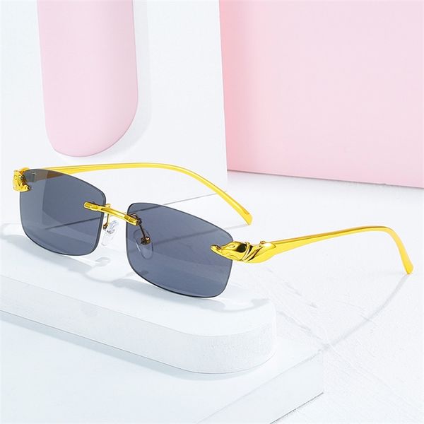 72% off leopard head frameless men's fashion small square sunglasses women's classic glasses, White;black
72% off leopard head frameless men's fashion small square sunglasses women's classic glasses, White;black