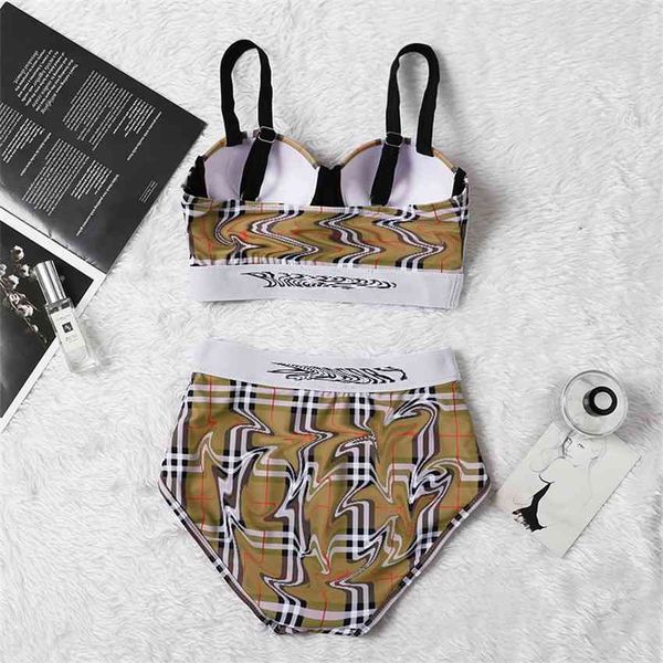 factoryiyqv letter plaid steel plate with b split family high waist bikini 2021 women's swimsuit, White;black
factoryiyqv letter plaid steel plate with b split family high waist bikini 2021 women's swimsuit, White;black