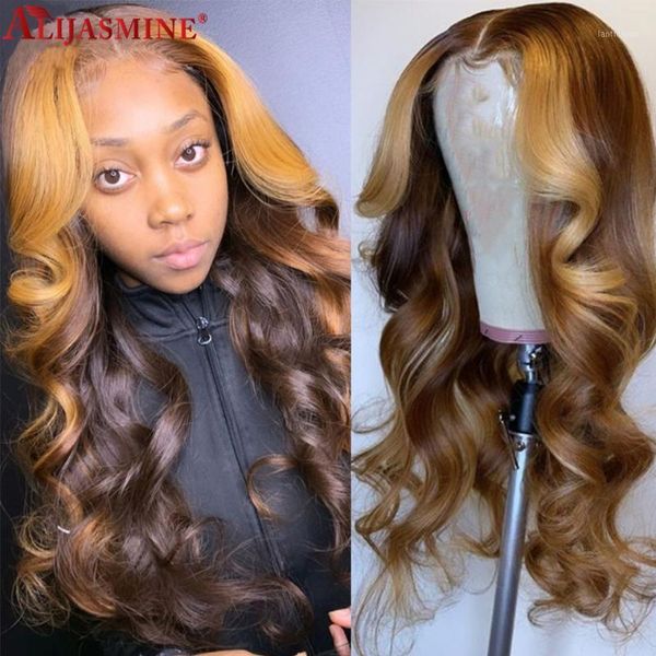 27 ombre brown wig brazilian remy body wave lace front colored 13x4 human hair wigs for black women1, Black;brown
27 ombre brown wig brazilian remy body wave lace front colored 13x4 human hair wigs for black women1, Black;brown