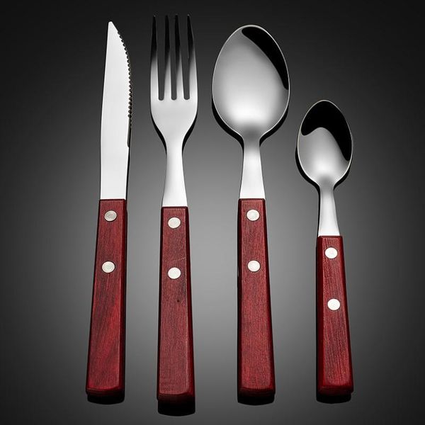 flatware sets tablewellware stainless steel cutlery set forks knives spoons kitchen tableware silverware dinnerware with wood
flatware sets tablewellware stainless steel cutlery set forks knives spoons kitchen tableware silverware dinnerware with wood