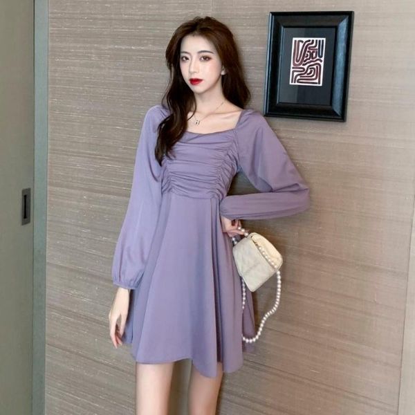 zoulv solid mini dresses square collar pleated elegant sweet slim womens temperament chic women long puff sleeve dress casual, Black;gray
zoulv solid mini dresses square collar pleated elegant sweet slim womens temperament chic women long puff sleeve dress casual, Black;gray